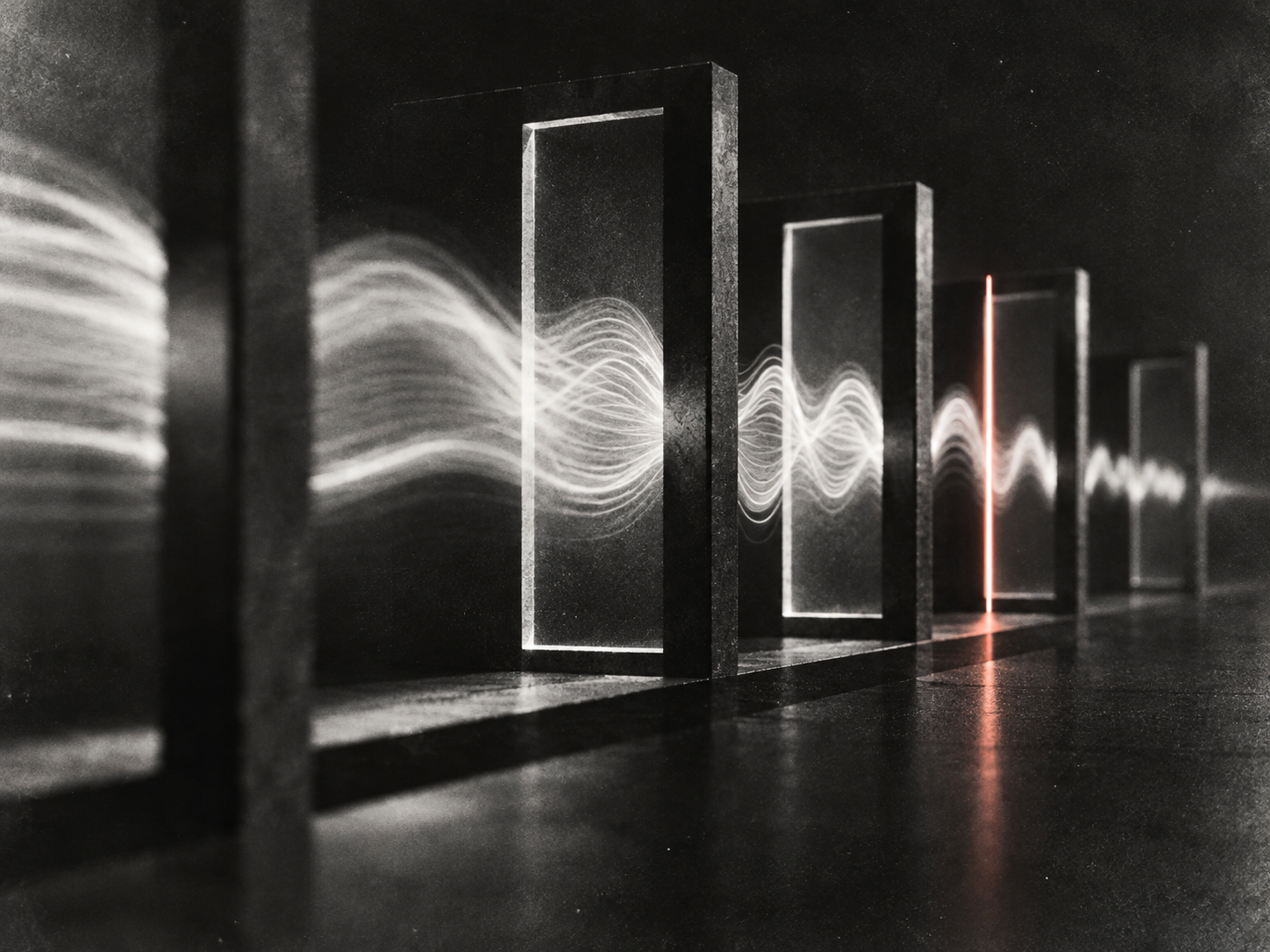 Flux lumineux traversant des cadres